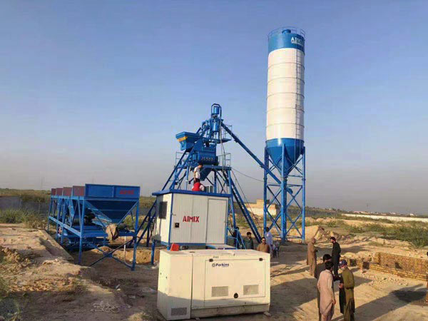 Мини бетонный завод 25 м3/ч в Пакистане